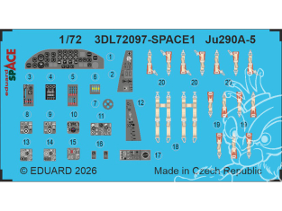 Eduard Space décalques 3D 3DL72097 Junkers Ju 290A-5 Revell 1/72
