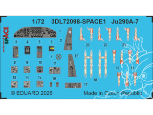 Eduard Space décalques 3D 3DL72098 Junkers Ju 290A-7 Revell 1/72