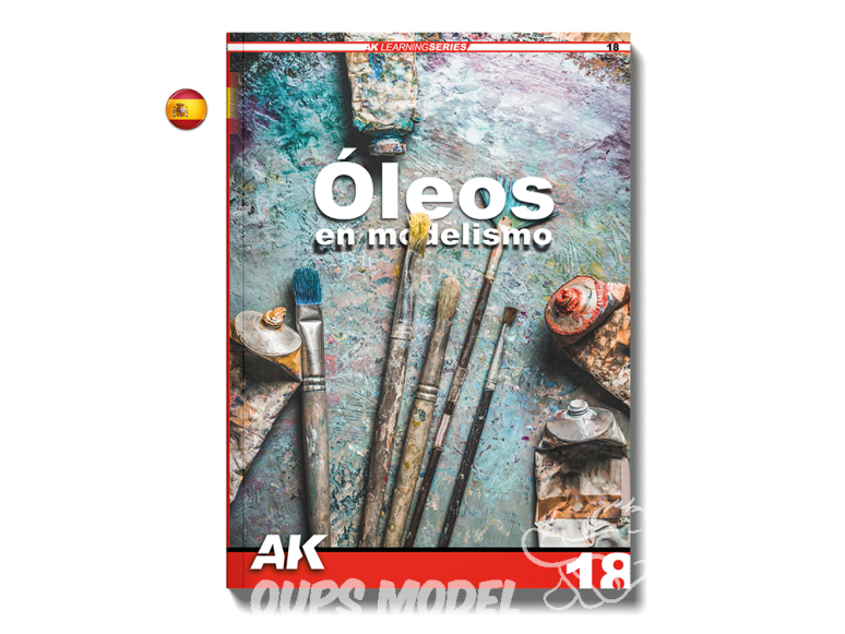 Ak Interactive livre AK545 AK LEARNING 18: Les peintures à l'huile en modélisme en Espagnol