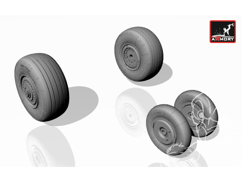 Armory Models kit d'amélioration avion AW48013 Roues Mikoyan MiG-23BM / MiG-27 / 27M / D / K 1/48