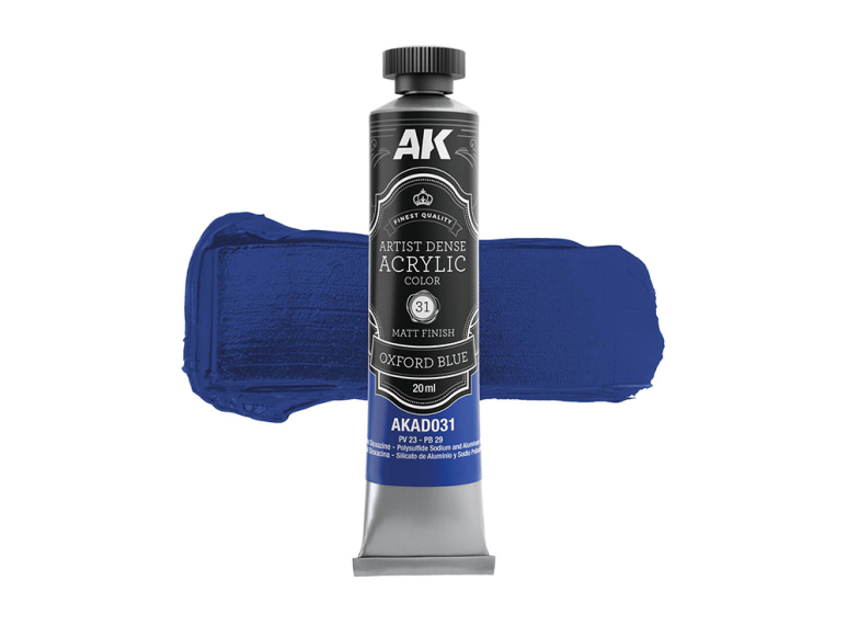AK ARTISTIC DENSE ACRYLIC COLOR AKAD031 OXFORD BLUE 20ml