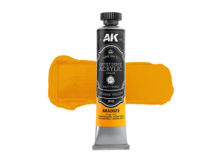 AK ARTISTIC DENSE ACRYLIC COLOR AKAD025 INTENSE YELLOW 20ml