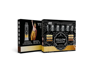 AK ARTISTIC DENSE ACRYLIC COLOR AKAD106 YELLOW COLOR SET 6x20ml