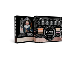AK ARTISTIC DENSE ACRYLIC COLOR AKAD105 FLESH COLOR SET 6x20ml