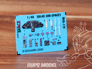 Eduard Space décalques 3D 3DL48300 MiG-17F Kinetic 1/48