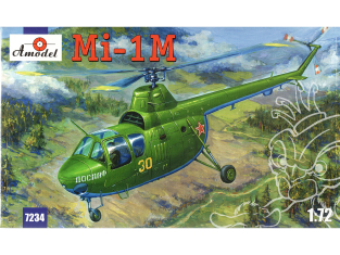 Amodel maquettes Hélicoptère 7234 Mil Mi-1M HÉLICOPTÈRE LÉGER SOVIETIQUE 1/72