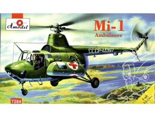 Amodel maquettes Hélicoptère 7284 Mil Mi-1 HÉLICOPTÈRE AMBULANCE 1/72