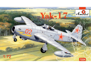 Amodel maquettes avion 7224 YAKOVLEV YAK - 17 CHASSEUR A REACTION SOVIETIQUE 1/72