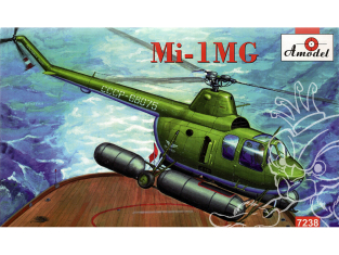 Amodel maquettes Hélicoptère 7238 Mil Mi-1 MG HÉLICOPTÈRE 1/72