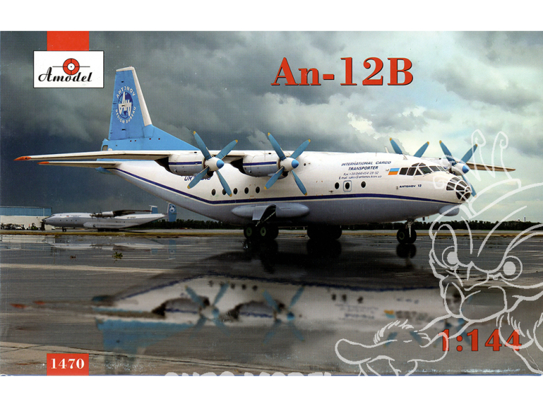 Amodel maquettes avion 1470 ANTONOV An-12B (Airliners & Phoenix Avia) 1/144