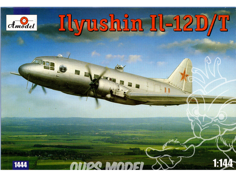 Amodel maquette avion 1444 Ilyushin IL-12D/T 1/144