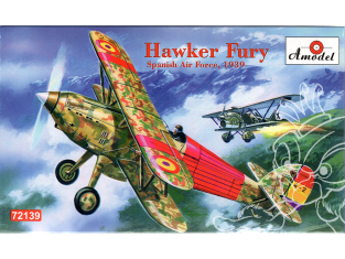 AMODEL maquette avion 72139 HAWKER FURY 1/72