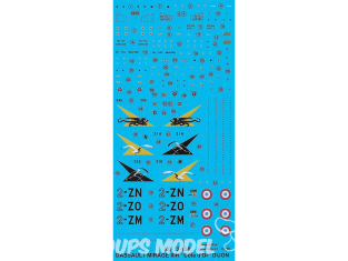 DECALQUES BERNA DECALS BD72-150 Dassault Mirage IIIR 2em Escadre 1/72