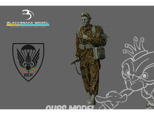 Blacksnake Model figurine BEP-01-16 Parachutiste du 1er BEP légion étrangère Figurine 1 1/16