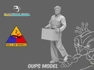 Blacksnake Model figurine CREW-04-16 Tankiste USA WWII 4 1/16