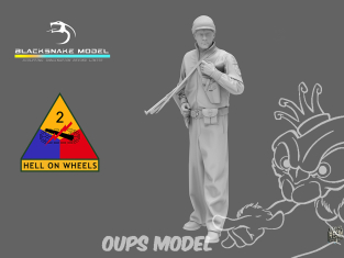 Blacksnake Model figurine CREW-05-16 Tankiste USA WWII 5 1/16