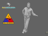 Blacksnake Model figurine CREW-06-16 Tankiste USA WWII 6 1/16