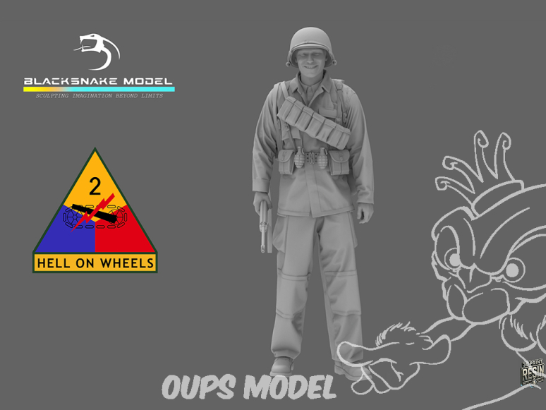 Blacksnake Model figurine 2ND-06-16 Infanterie USA WWII 6 1/16