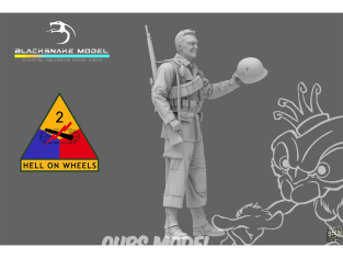 Blacksnake Model figurine 2ND-07-16 Infanterie USA WWII 7 1/16