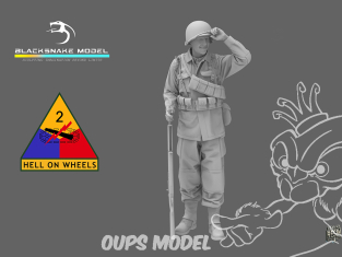 Blacksnake Model figurine 2ND-08-16 Infanterie USA WWII 8 1/16