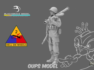 Blacksnake Model figurine 2ND-09-16 Infanterie USA WWII 9 1/16