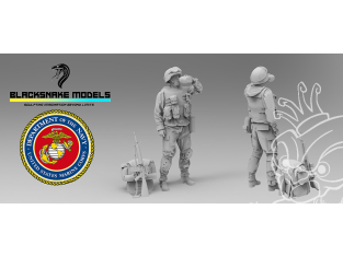 Blacksnake Model figurine USMC-09-16 US Marines Operation Iraqi Freedom Figurine 9 1/16