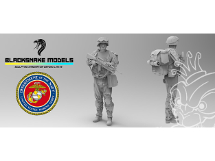 Blacksnake Model figurine USMC-1-161 US Marines Operation Iraqi Freedom Figurine 11 1/16