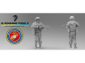 Blacksnake Model figurine USMC-12-16 US Marines Operation Iraqi Freedom Figurine 12 1/16