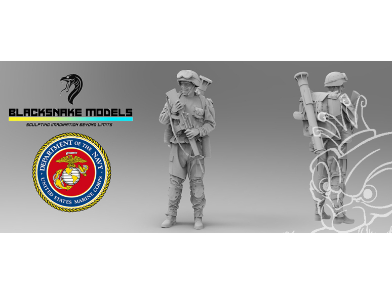 Blacksnake Model figurine USMC-14-16 US Marines Operation Iraqi Freedom Figurine 14 1/16