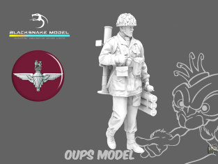 Blacksnake Model figurine DEVILS-03-16 Red Devils - Soldat avec PIAT 1/16