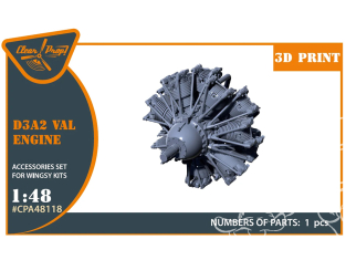 Clear Prop kit d'amélioration CPA48118 D3A2 Moteur VAL Wingsy Kits 1/48