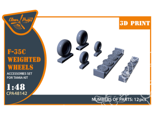 Clear Prop kit d'amélioration CPA48142 Roues F-35C lestées 1/48