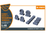 Clear Prop kit d'amélioration CPA48131 Jeu de roues lestées pour Fairey Delta 2 kit Dora Wings 1/48
