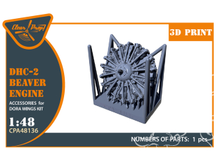 Clear Prop kit d'amélioration CPA48136 Moteur pour DHC-2 Beaver Kit Dora Wings 1/48