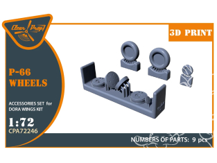 Clear Prop kit d'amelioration avion CPA72246 Jeu de roues Vanguard P-66/Mk.1/J10 kit Dora Wing 1/72