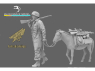 Blacksnake Model figurine FSJ-01-16 Fallschirmjäger Soldat guidant un âne Figurine 1 1/16