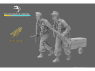 Blacksnake Model figurine FSJ-03-16 Fallschirmjäger Soldats avec chariot à main largable Figurine 3 1/16