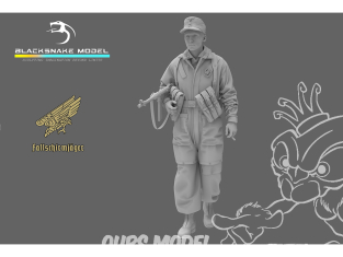 Blacksnake Model figurine FSJ-04-16 Fallschirmjäger Soldat Jeune sergent Figurine 4 1/16