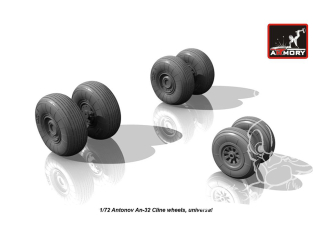 Armory Models kit d'amélioration avion AW72030 Roues Antonov An-26 Curl avec pneus affaissés 1/72