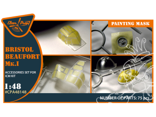 Clear Prop masques peinture CPA48148 Beaufort Mk.IA kit ICM 1/48