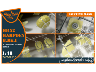 Clear Prop masques peinture CPA48147 HP.52 Hampden B.Mk.I kit ICM 1/48