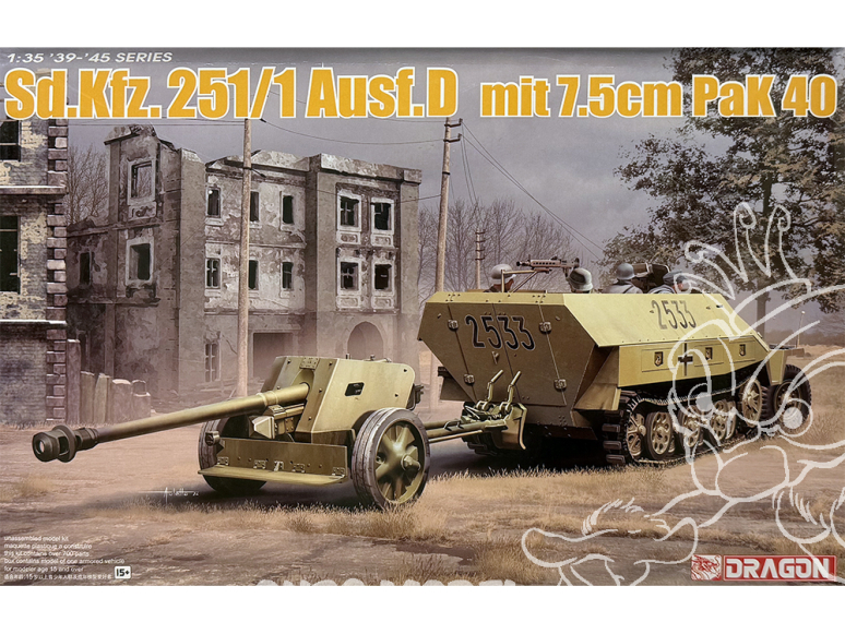 DRAGON maquette militaire 6664 Sd.Kfz.251/1 Ausf.D mit 7.5cm Pak40 1/35