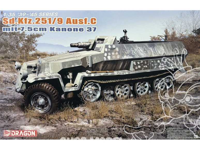 DRAGON maquette militaire 6225 Sd.Kfz.251/9 Ausf.C mit 7.5cm Kanone 37 1/35