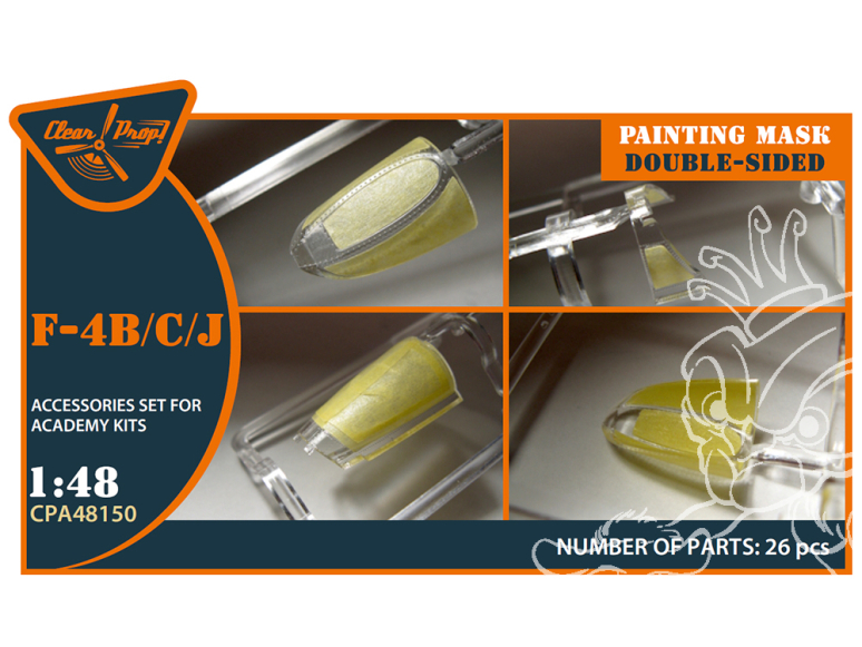 Clear Prop masques peinture CPA48150 Masque de peinture double face pour F-4B/C/J Kit Academy 1/48