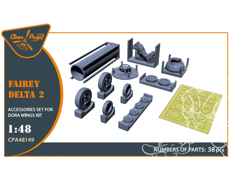 Clear Prop kit d'amélioration CPA48149 Kit d'accessoires pour Fairey Delta 2 Kit Dora Wings 1/48