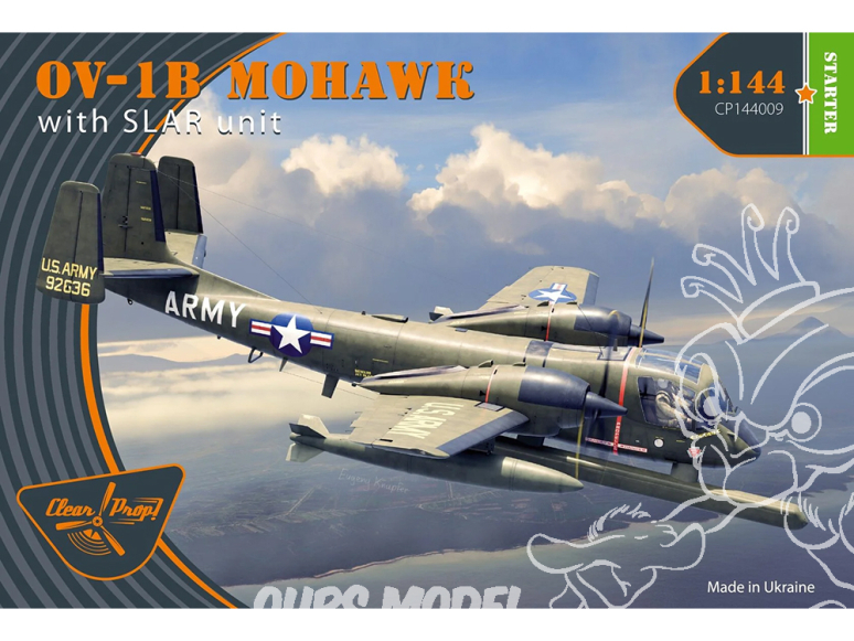 Clear Prop maquette avion CP144009 OV-1B Mohawk Avec unité SLAR 1/144