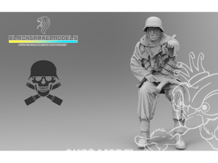 Blacksnake Model figurine Totenkopf-10-16 Totenkopf figurine 10 Rider en tenue d'hiver (front de l'est 1943-44) 1/16