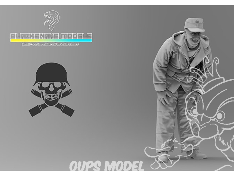 Blacksnake Model figurine TIGER-CREW-01-16 Tiger crew Totenkopf figurine 1 en tenue d'hiver (front de l'est) 1/16