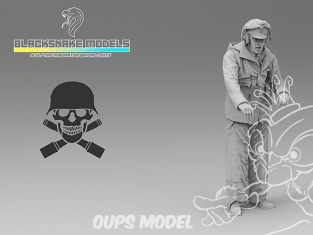 Blacksnake Model figurine TIGER-CREW-05-16 Equipage de Tigre Totenkopf figurine 5 en tenue d'hiver (front de l'est) 1/16