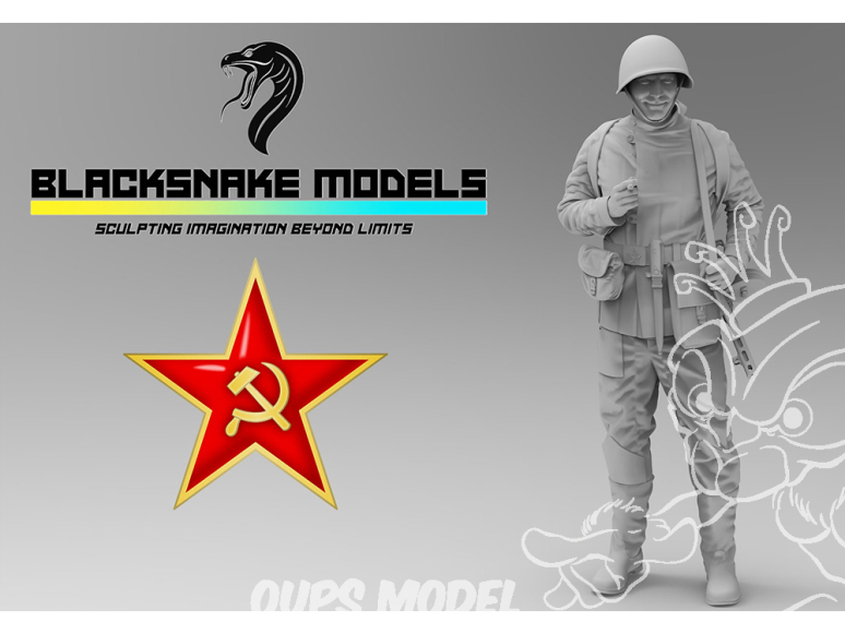 Blacksnake Model figurine SOVIET-04-16 Armée Rouge figurine 4 Soldat 1 WWII 1/16